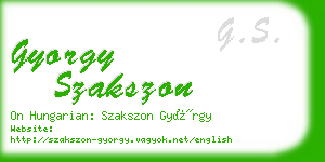 gyorgy szakszon business card